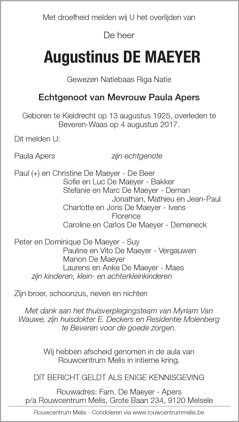 Augustinus De Maeyer