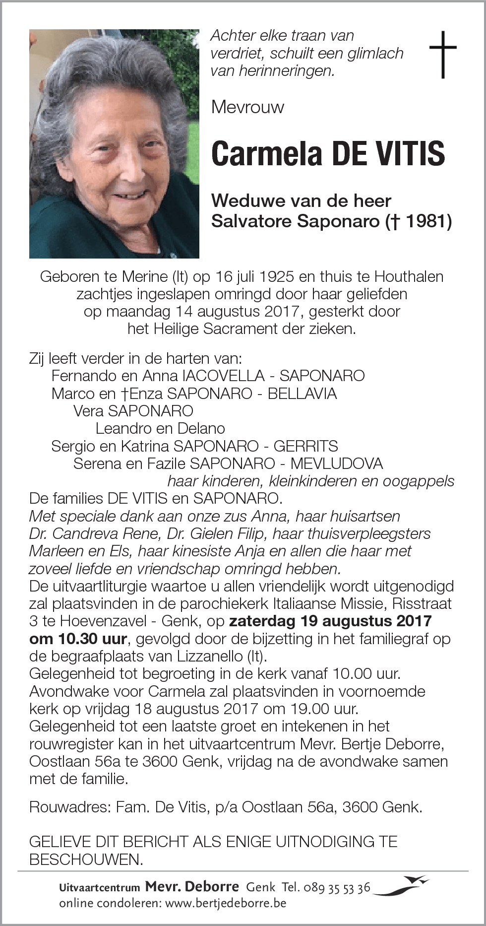 Carmela DE VITIS