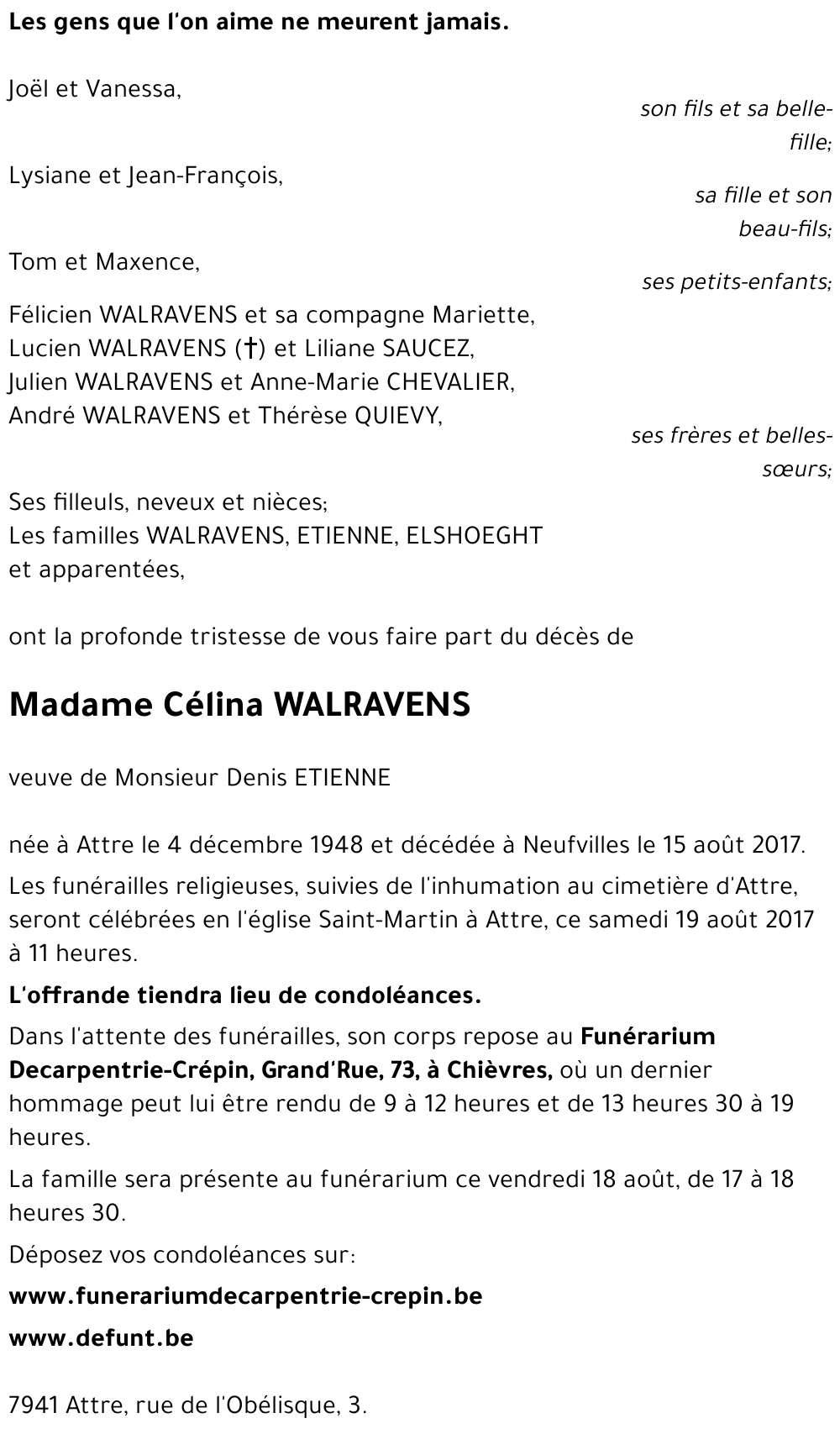 Célina WALRAVENS