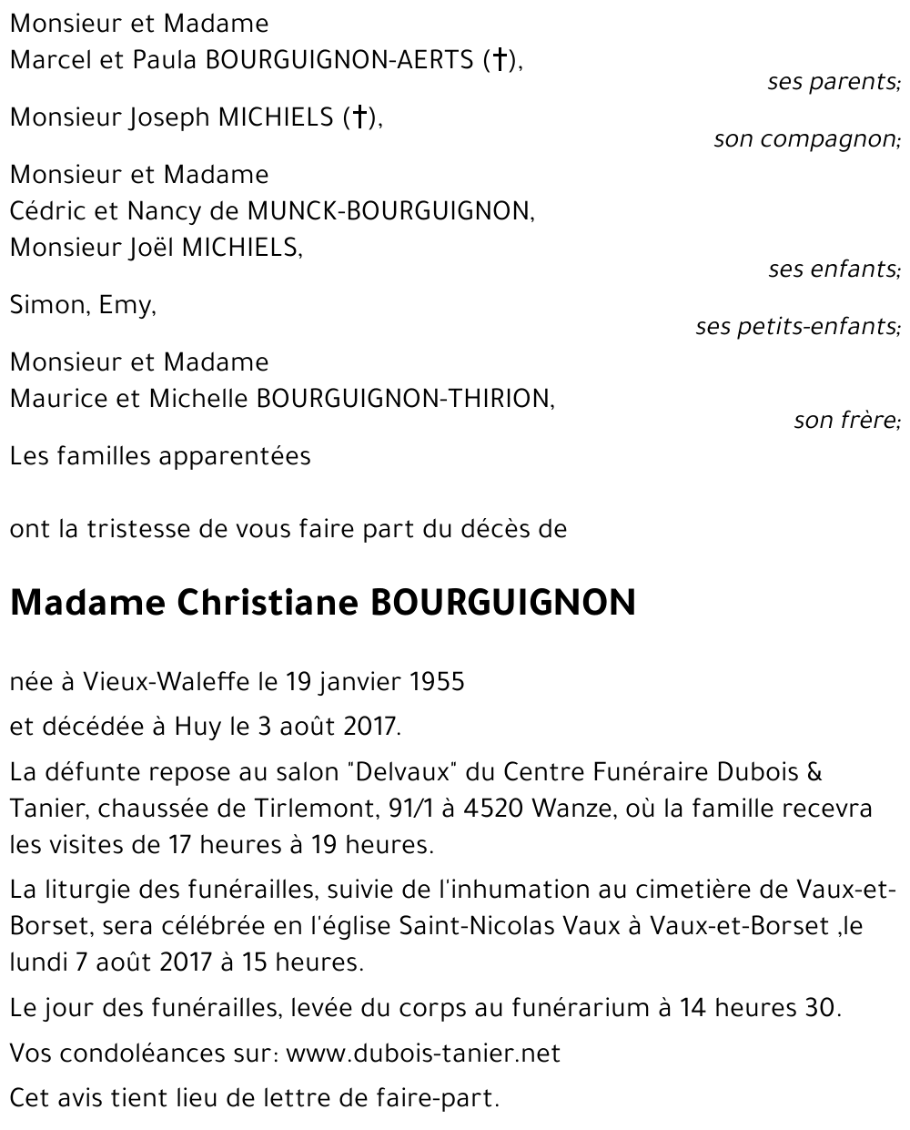 Christiane BOURGUIGNON