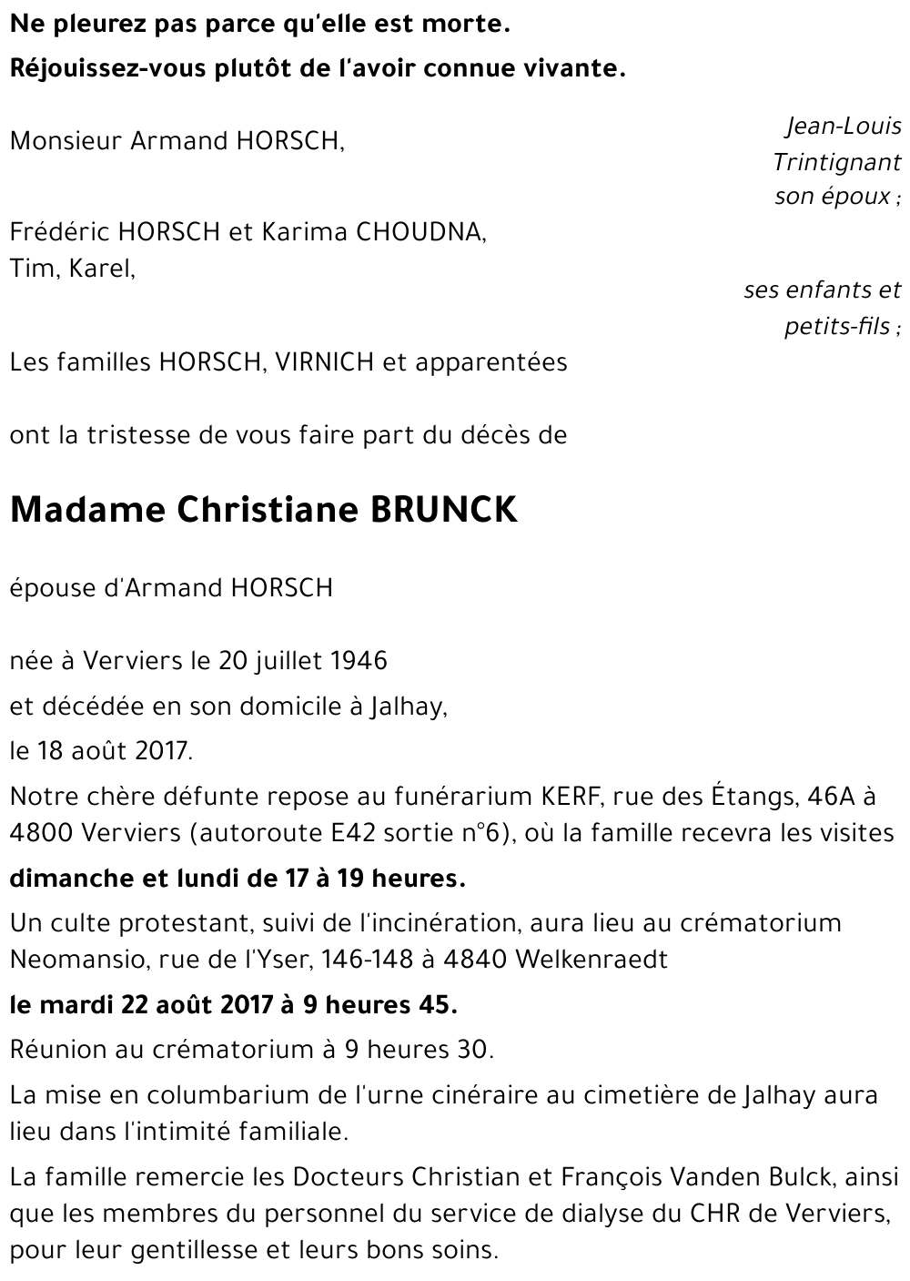 Christiane BRUNCK