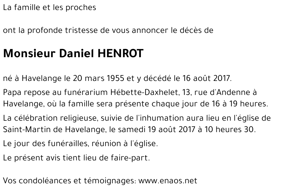 Daniel HENROT