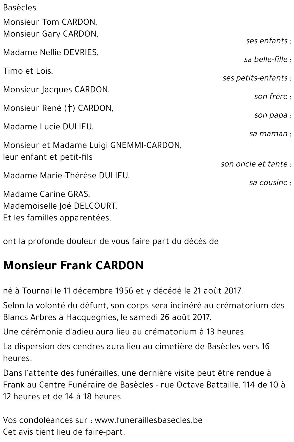 Frank CARDON