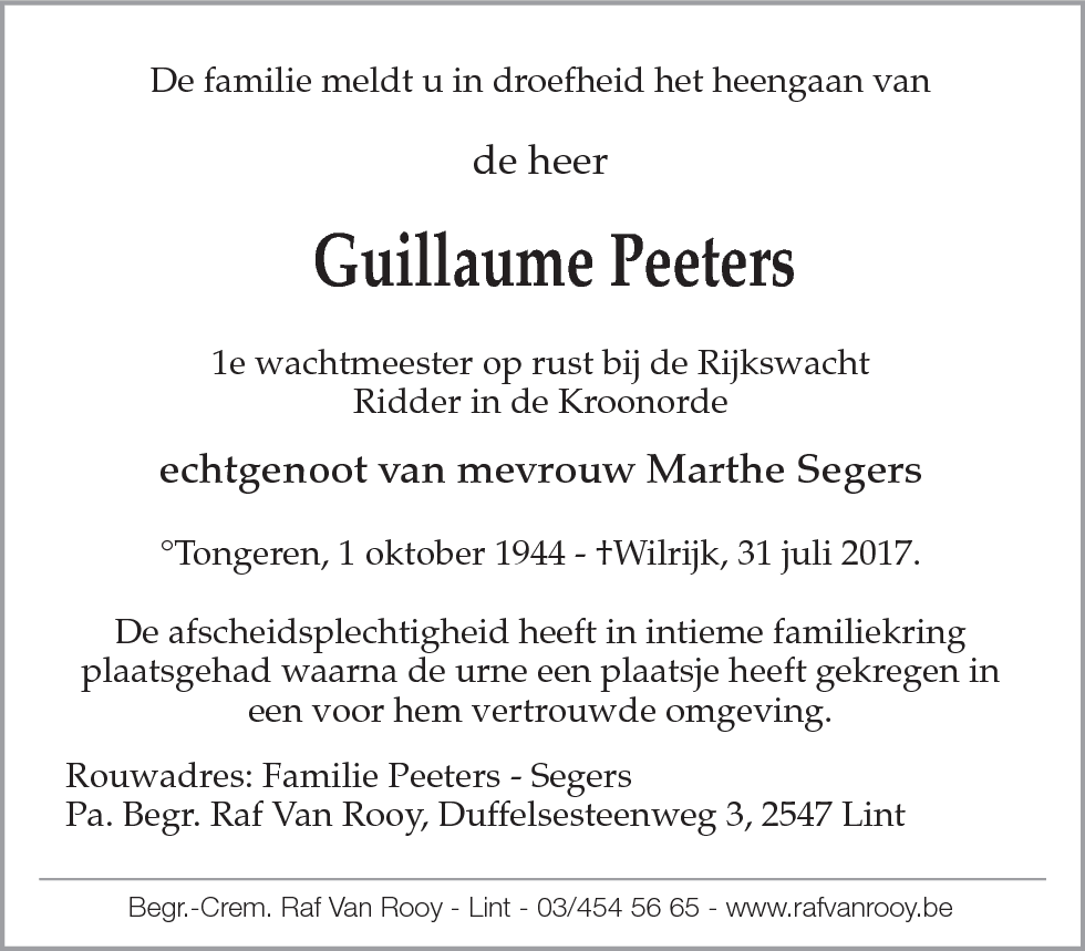 Guillaume Peeters