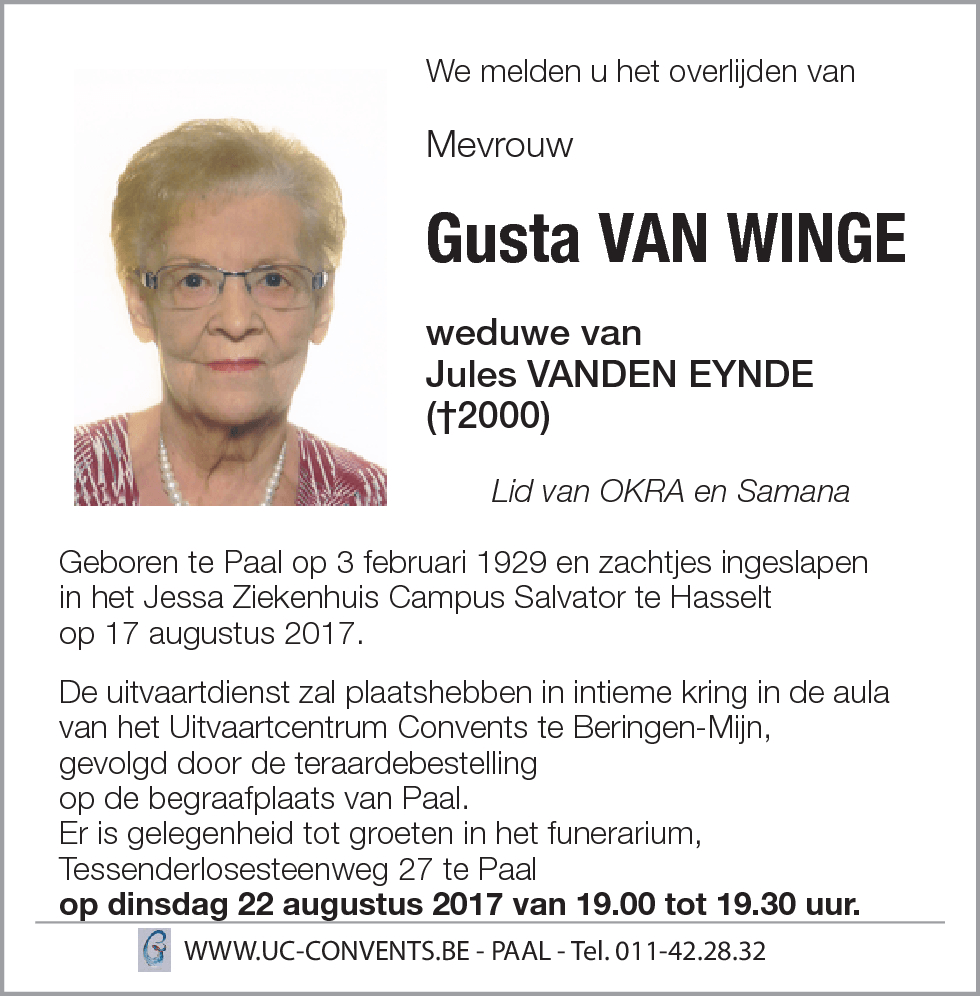 Gusta VAN WINGE