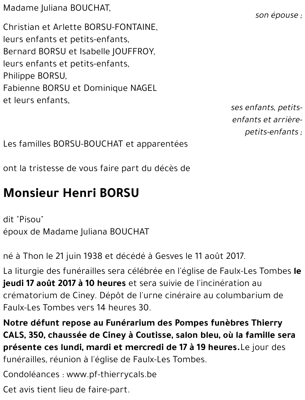 Henri BORSU