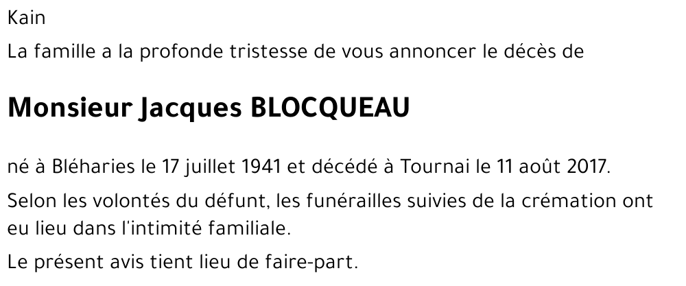Jacques BLOCQUEAU