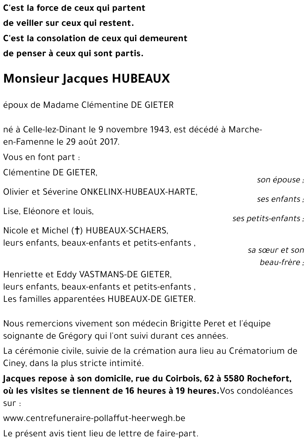 Jacques HUBEAUX