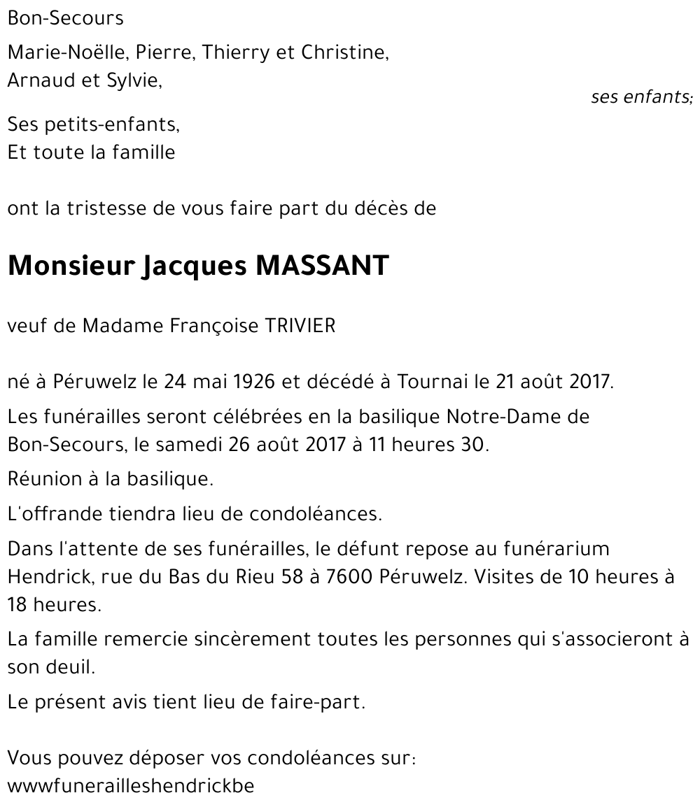 Jacques MASSANT