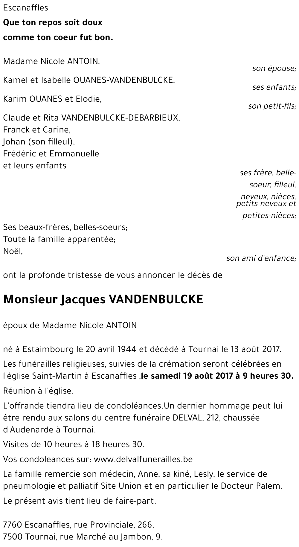 Jacques VANDENBULCKE