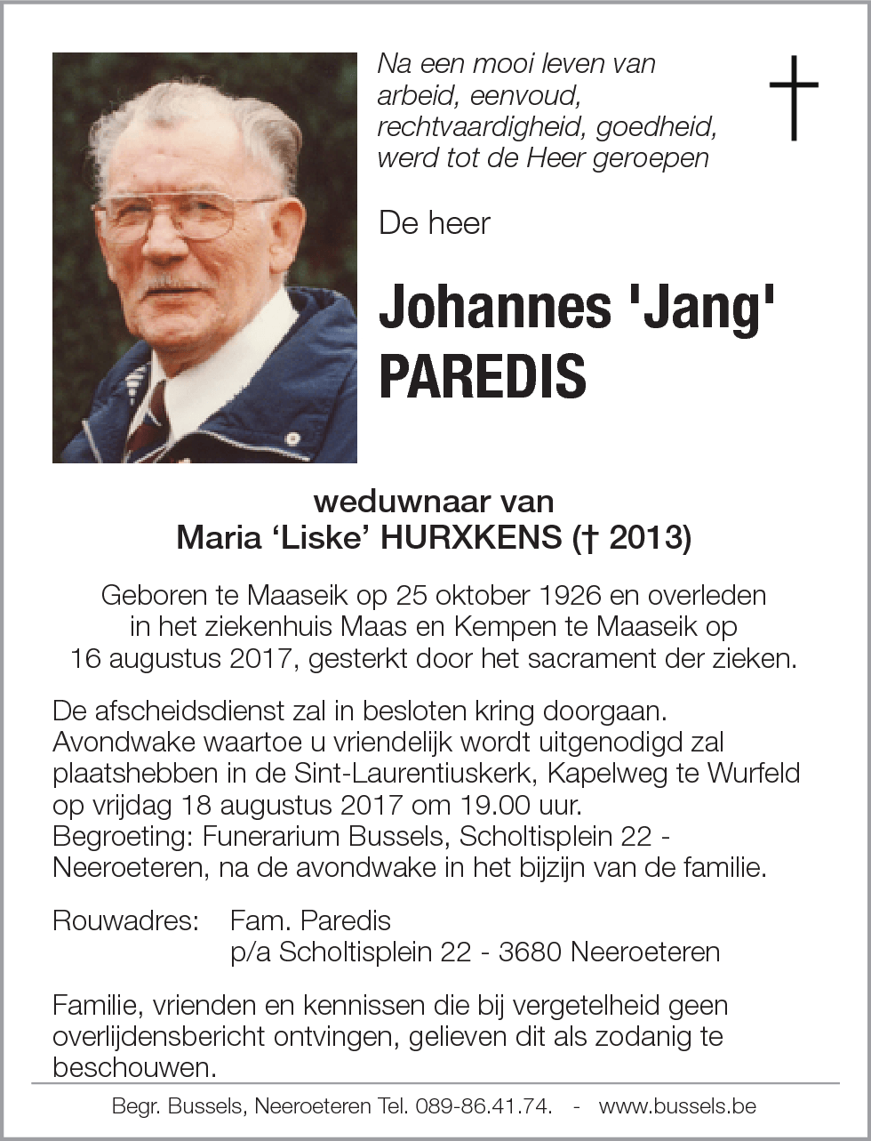 Johannes 'Jang' PAREDIS