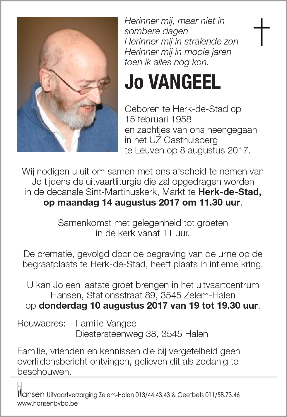 Jozef Maurice VANGEEL