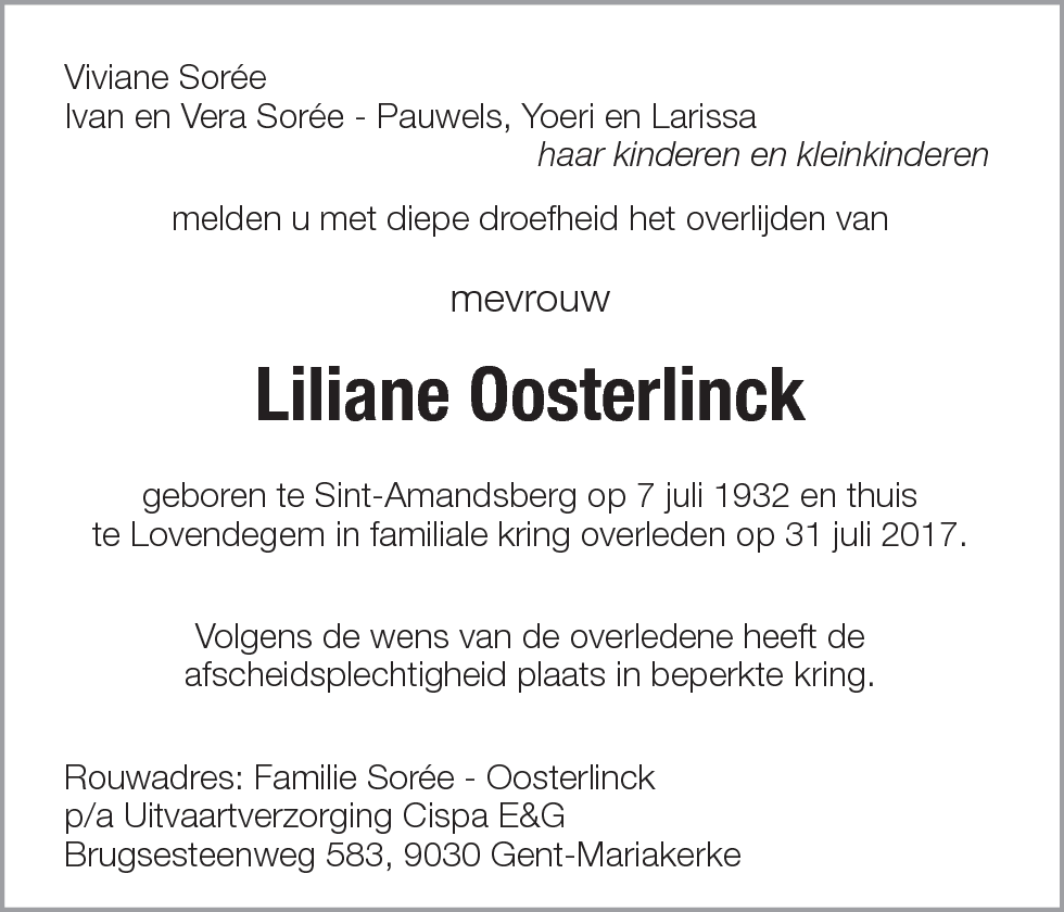 Liliane Oosterlinck