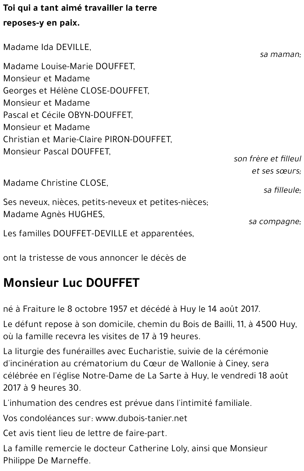 Luc DOUFFET
