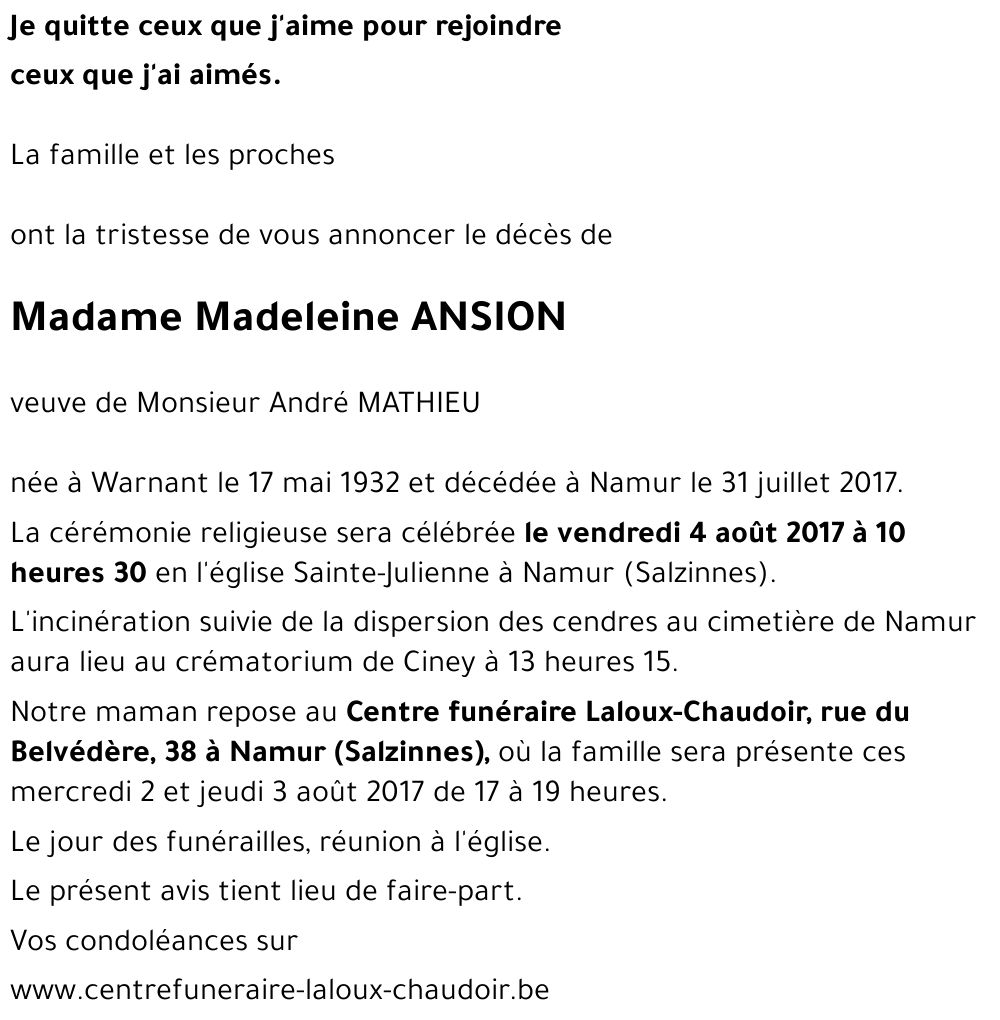 Madeleine ANSION