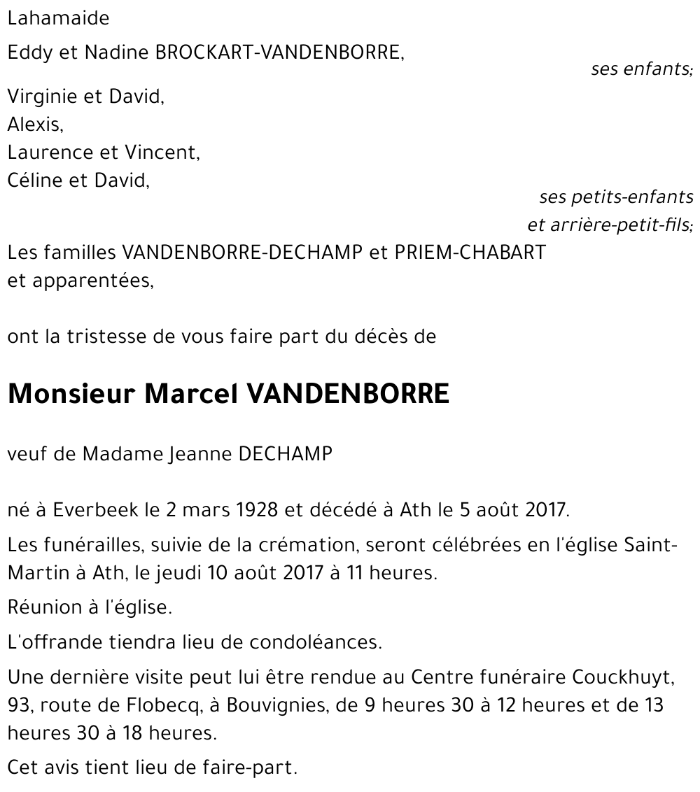 Marcel VANDENBORRE
