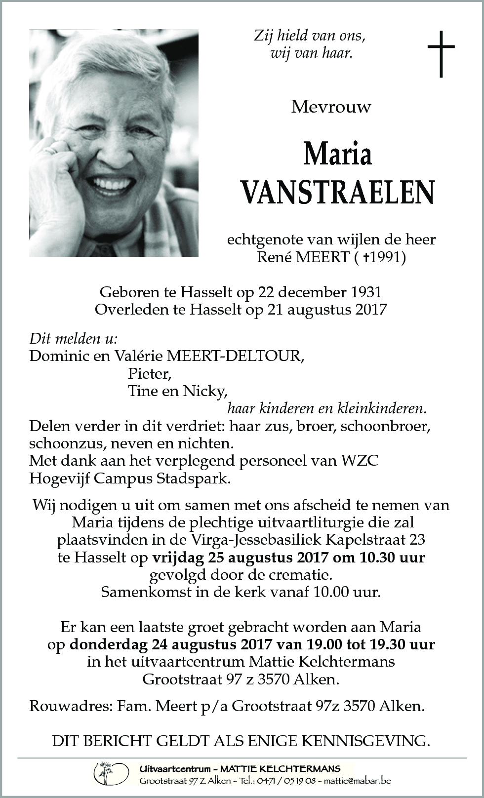 Maria VANSTRAELEN