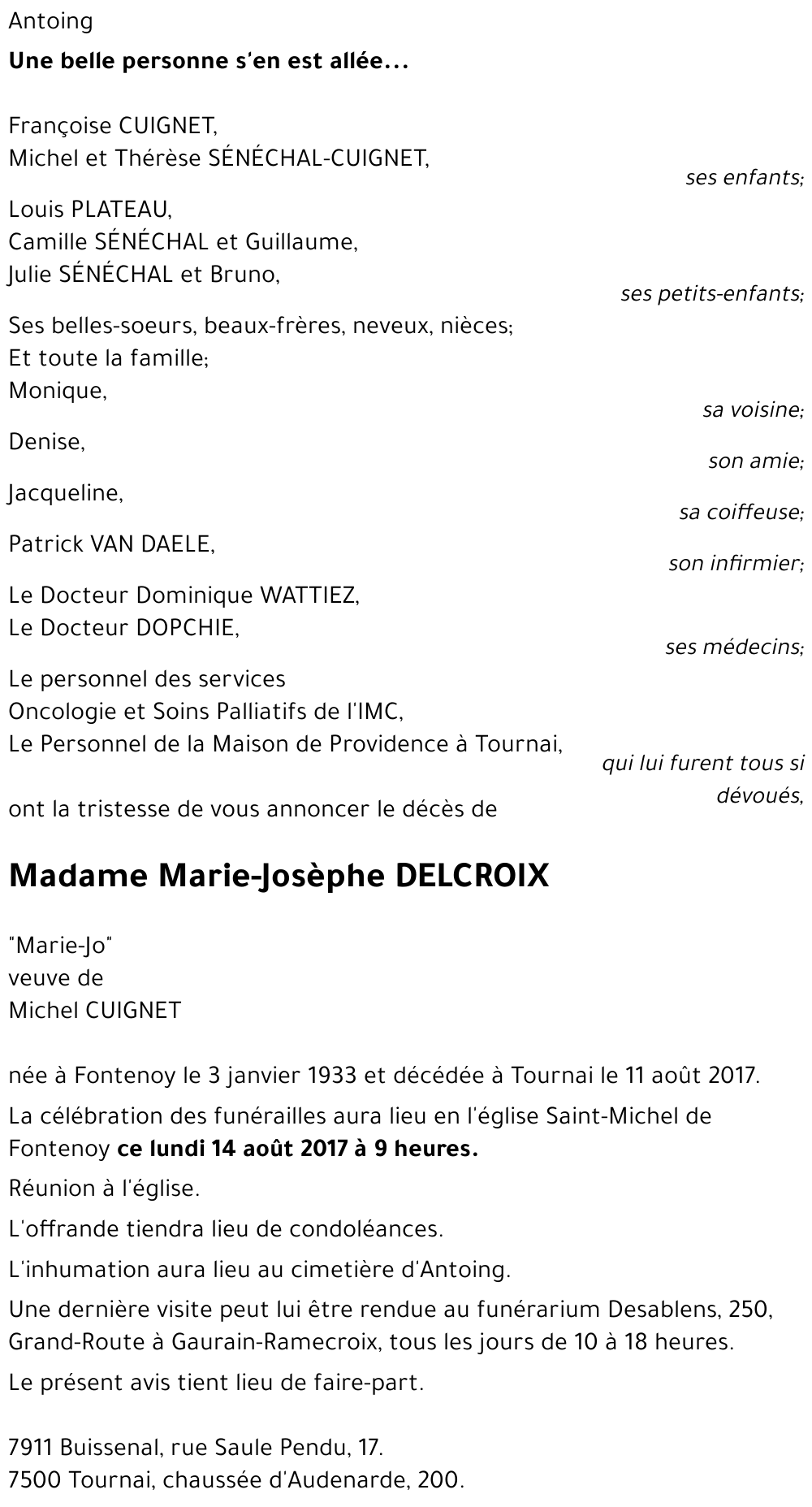 Marie-Josèphe DELCROIX