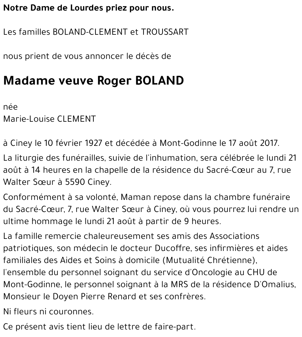 Marie-Louise CLEMENT