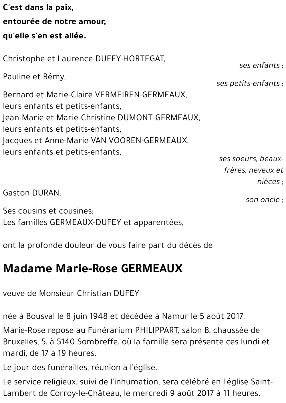 Marie-Rose GERMEAUX