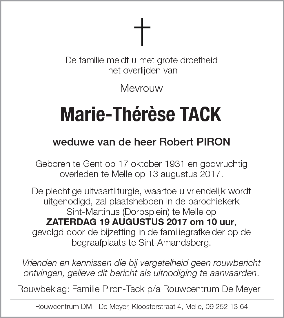 Marie Thérèse Tack