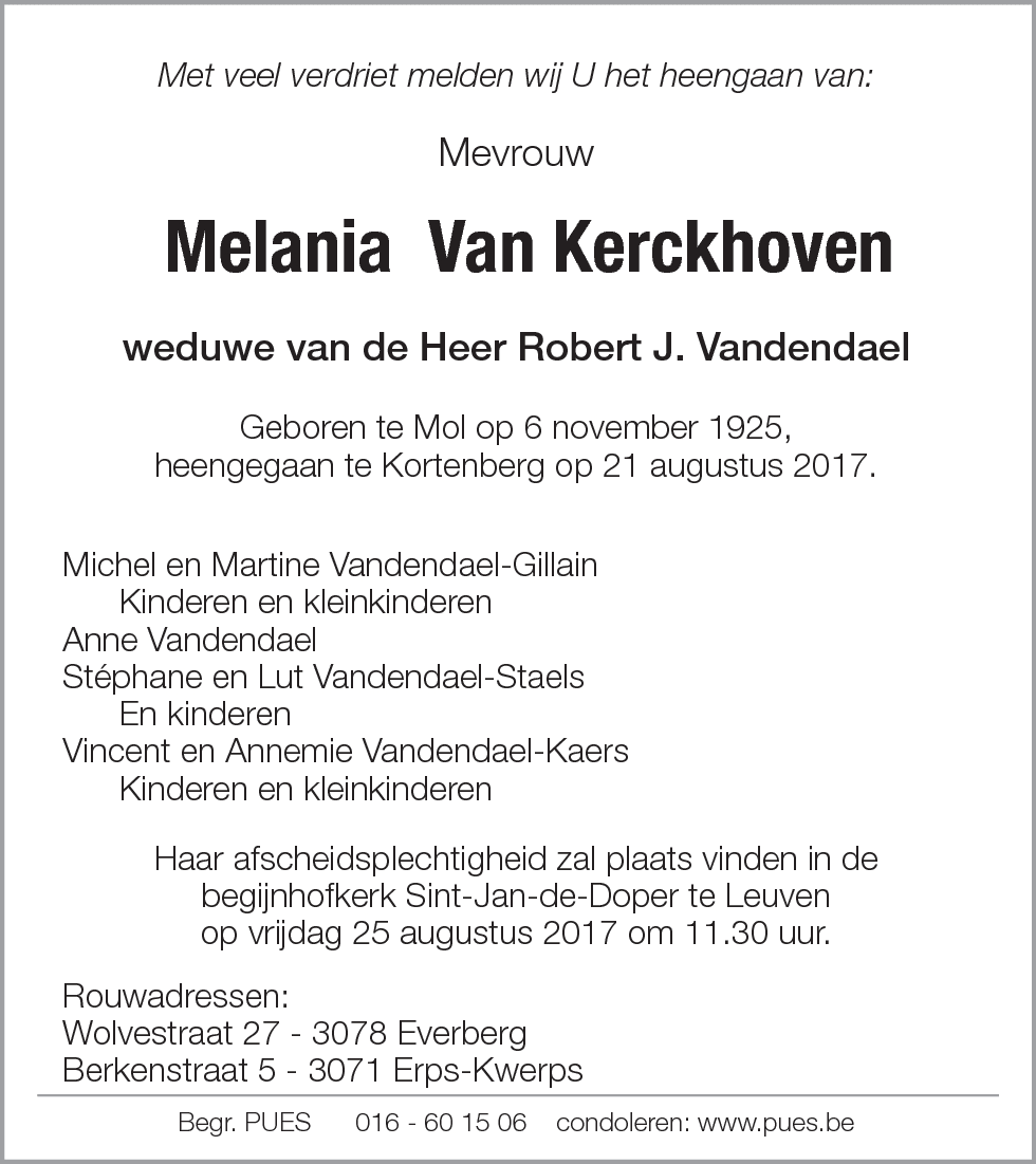 Melania Van Kerckhoven