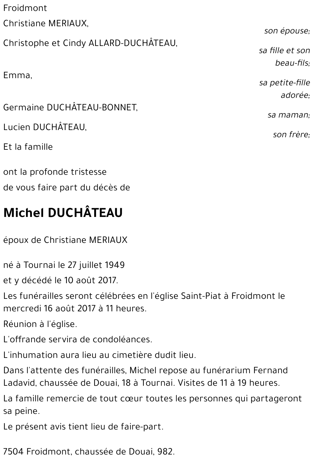 Michel DUCHÂTEAU