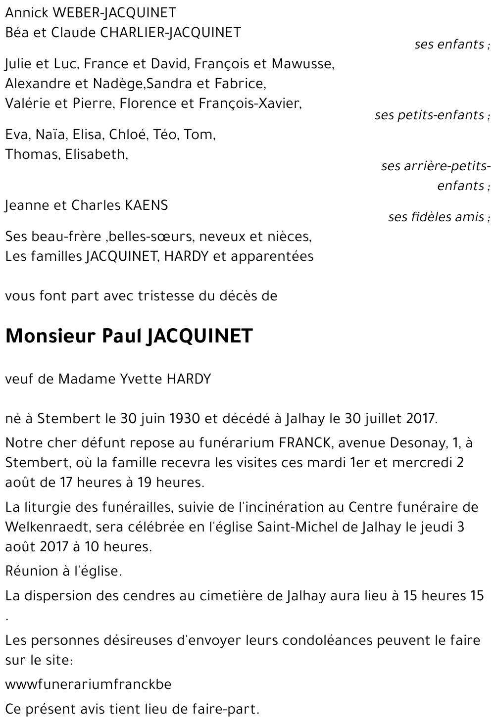 Paul JACQUINET