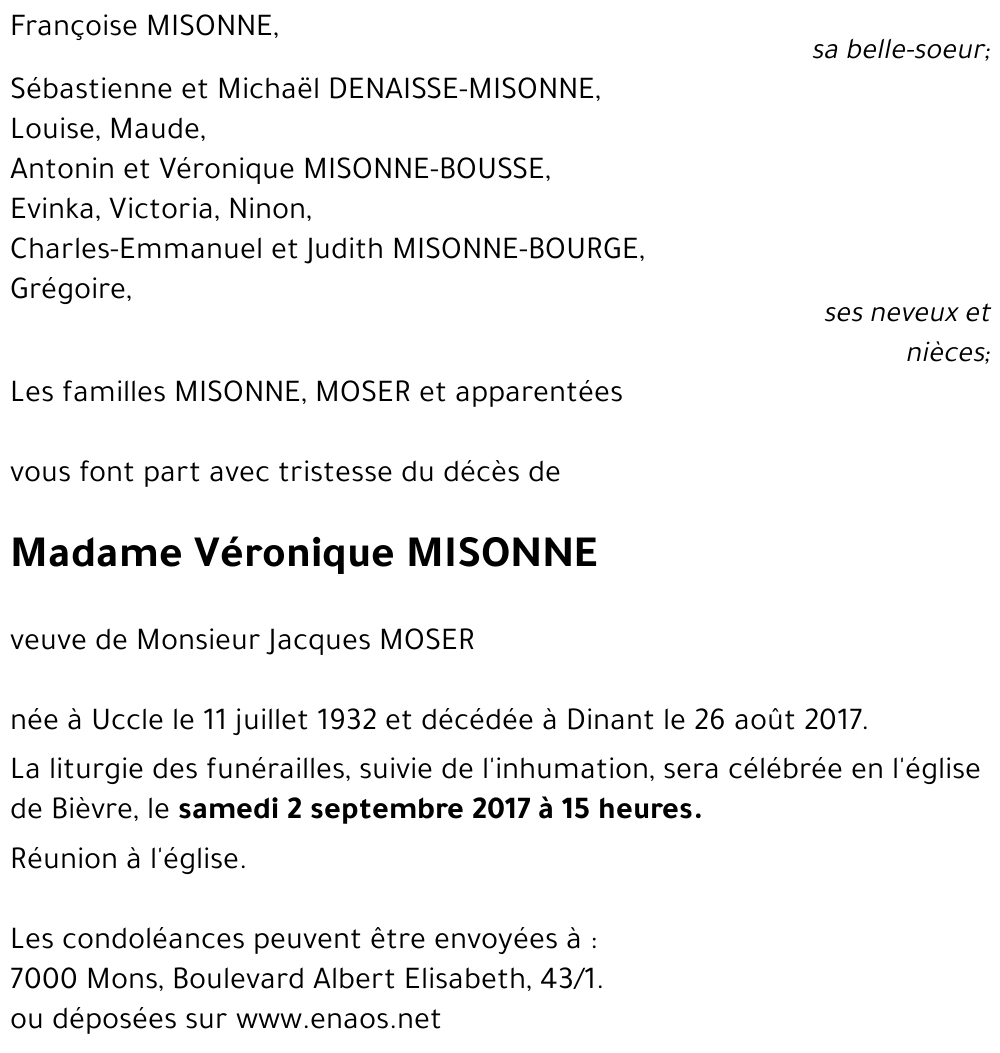Véronique MISONNE
