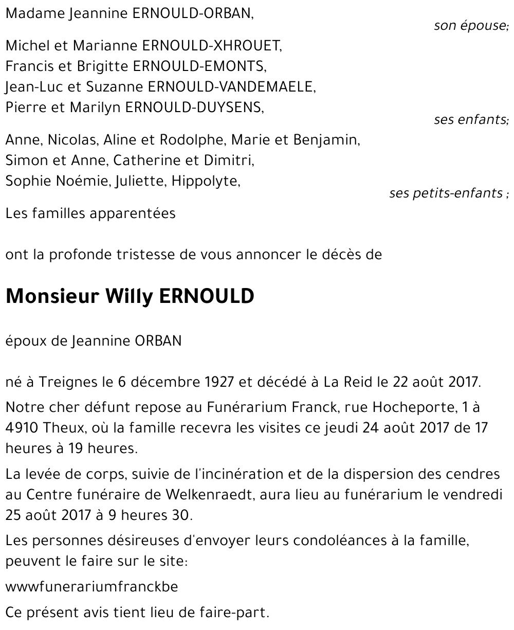Willy ERNOULD