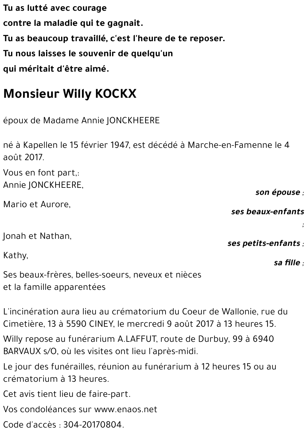 Willy KOCKX