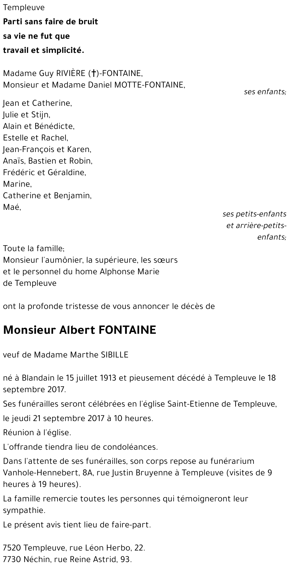 Albert FONTAINE