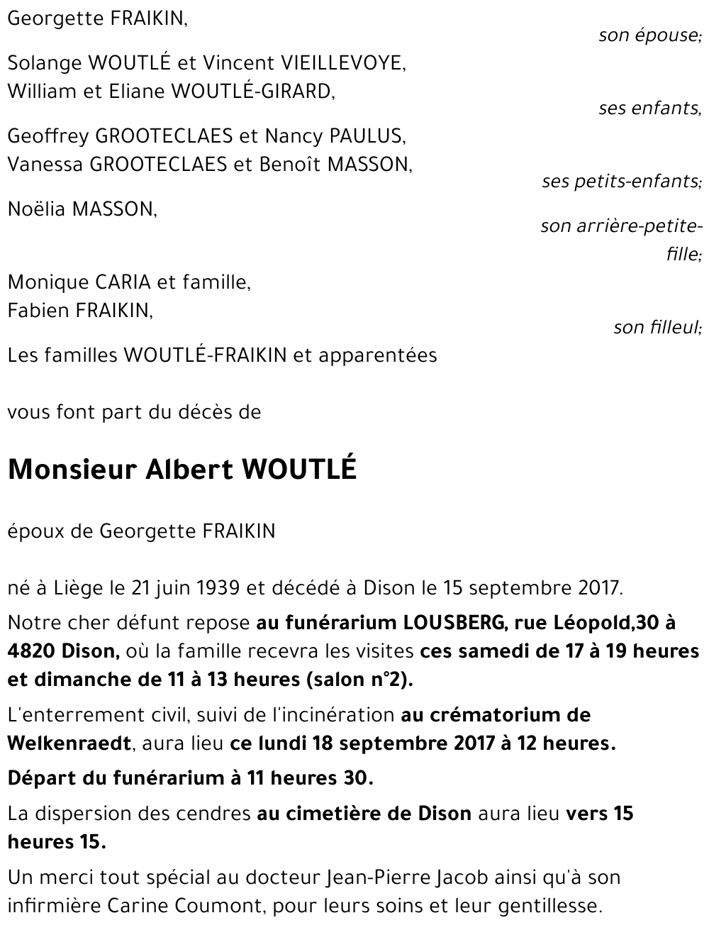 Albert WOUTLÉ