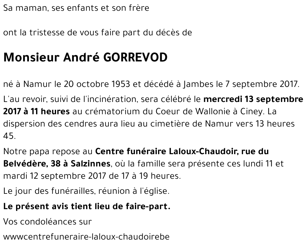 André GORREVOD