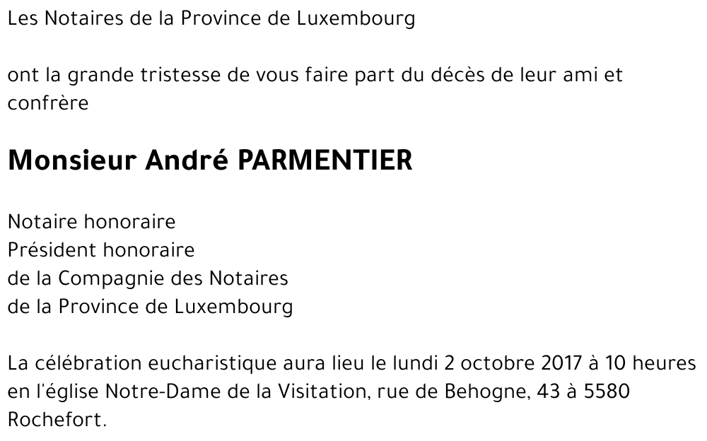 André PARMENTIER