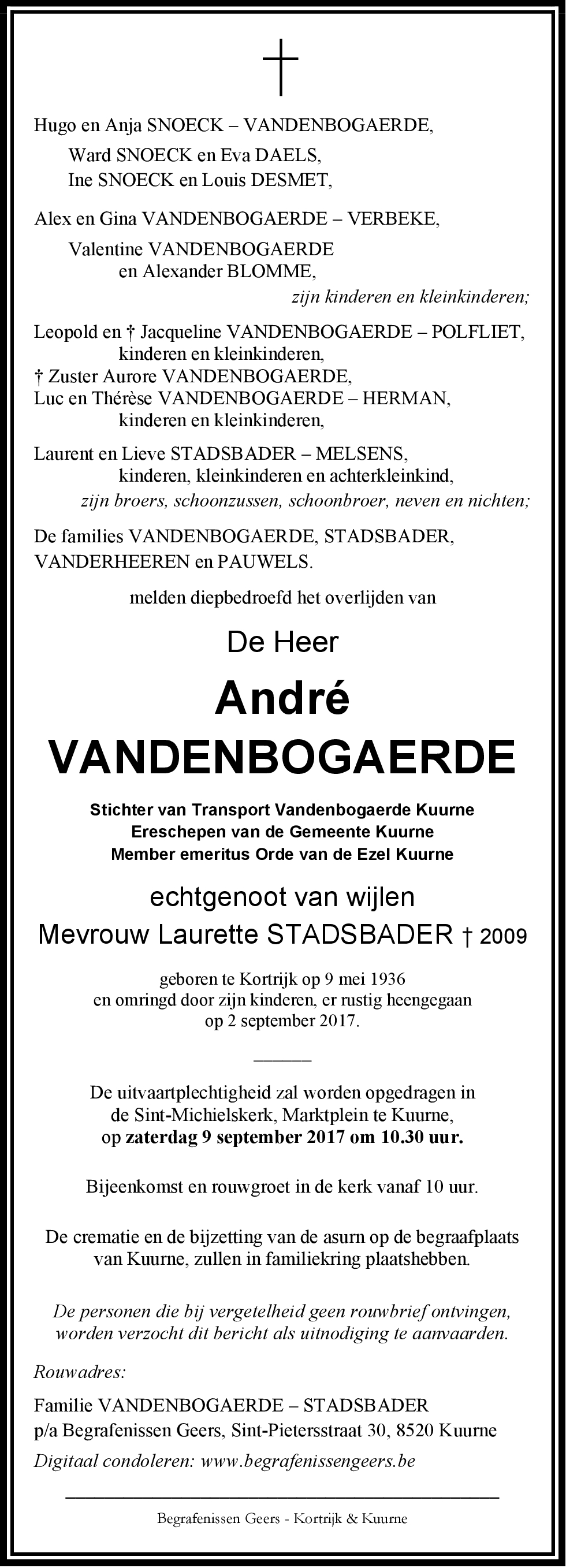 André VANDENBOGAERDE