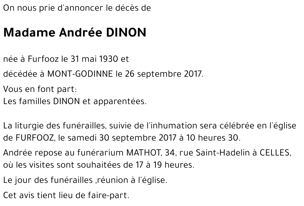 Andrée DINON
