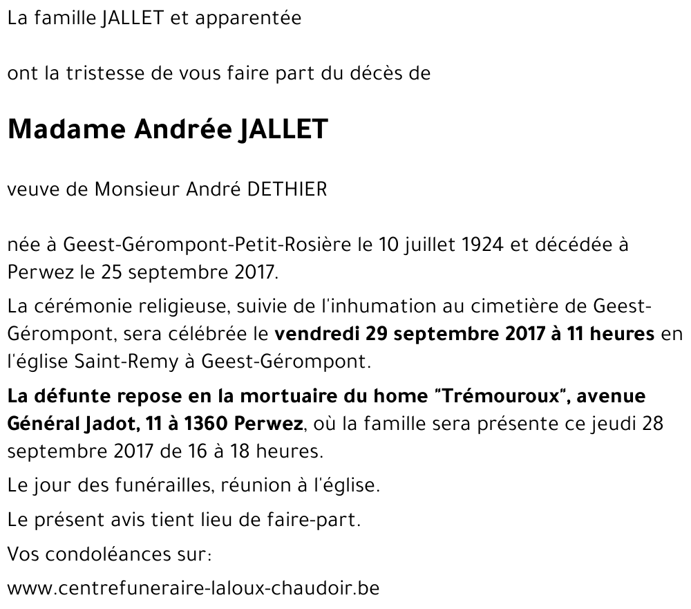 Andrée JALLET
