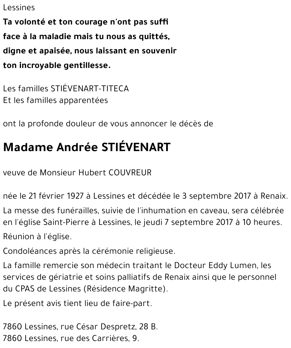 Andrée STIÉVENART