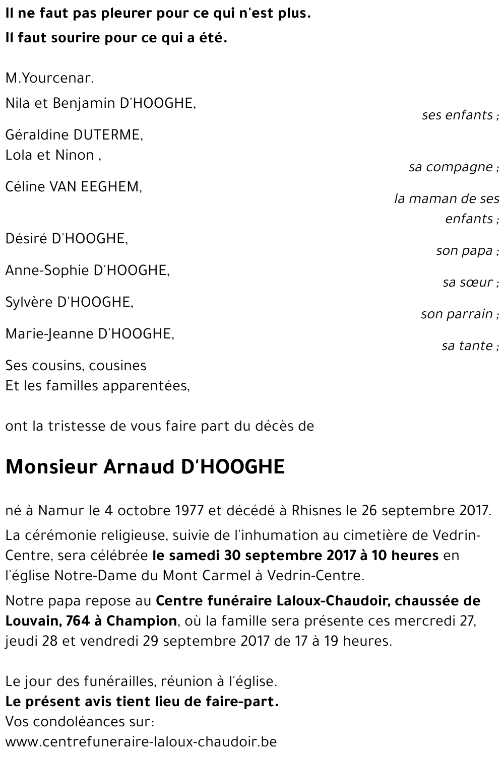 Arnaud D'HOOGHE