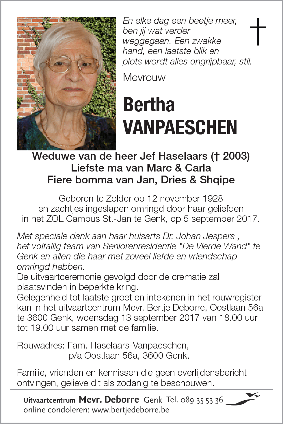 Bertha VANPAESCHEN