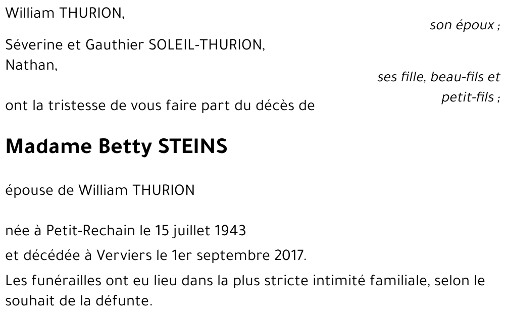 Betty STEINS