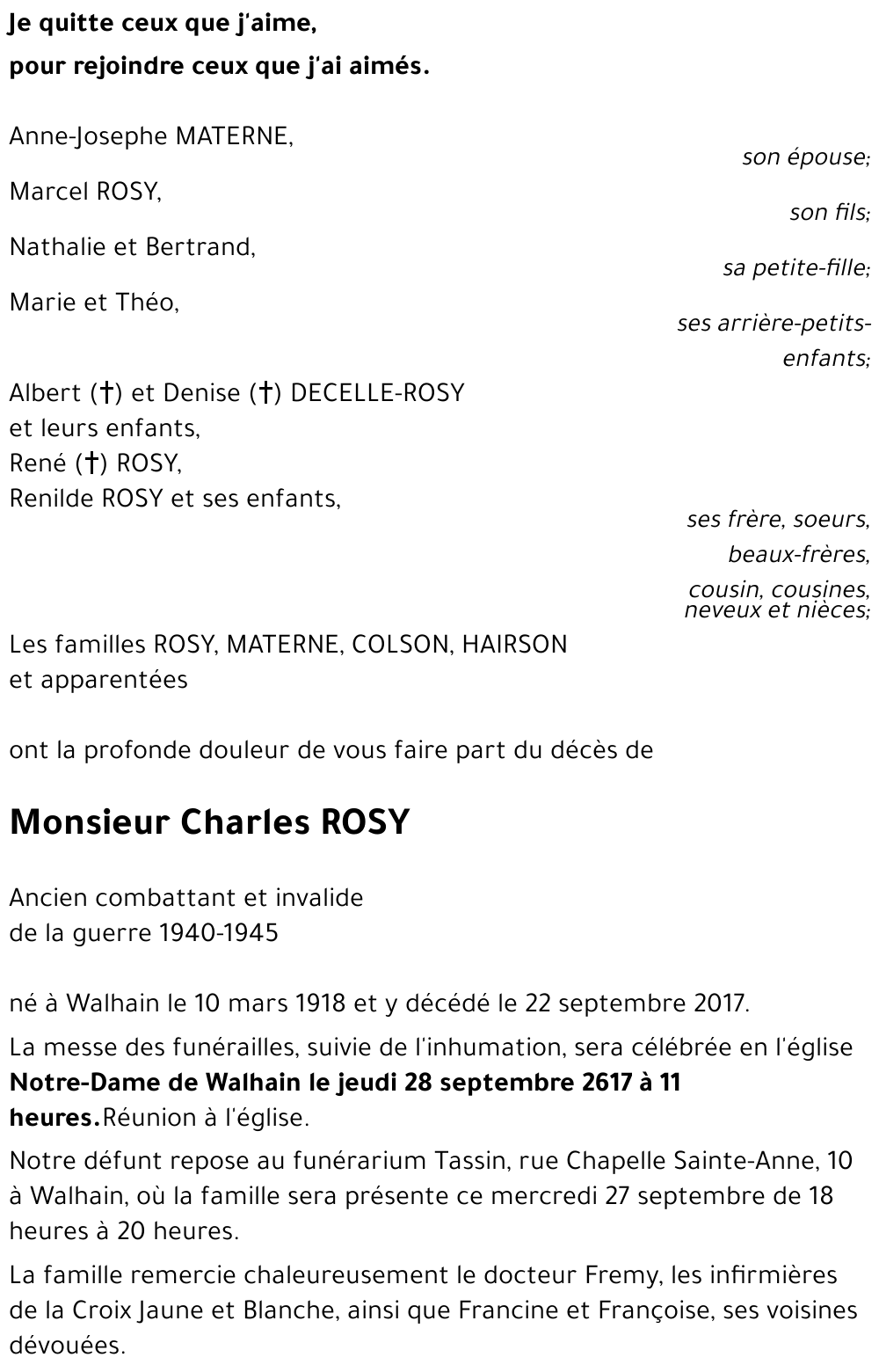 Charles ROSY