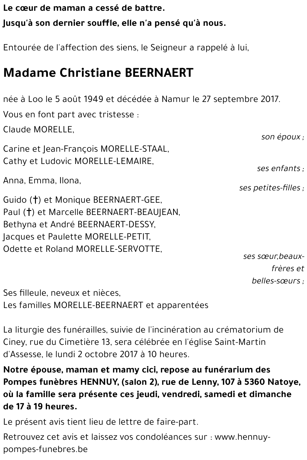 Christiane BEERNAERT