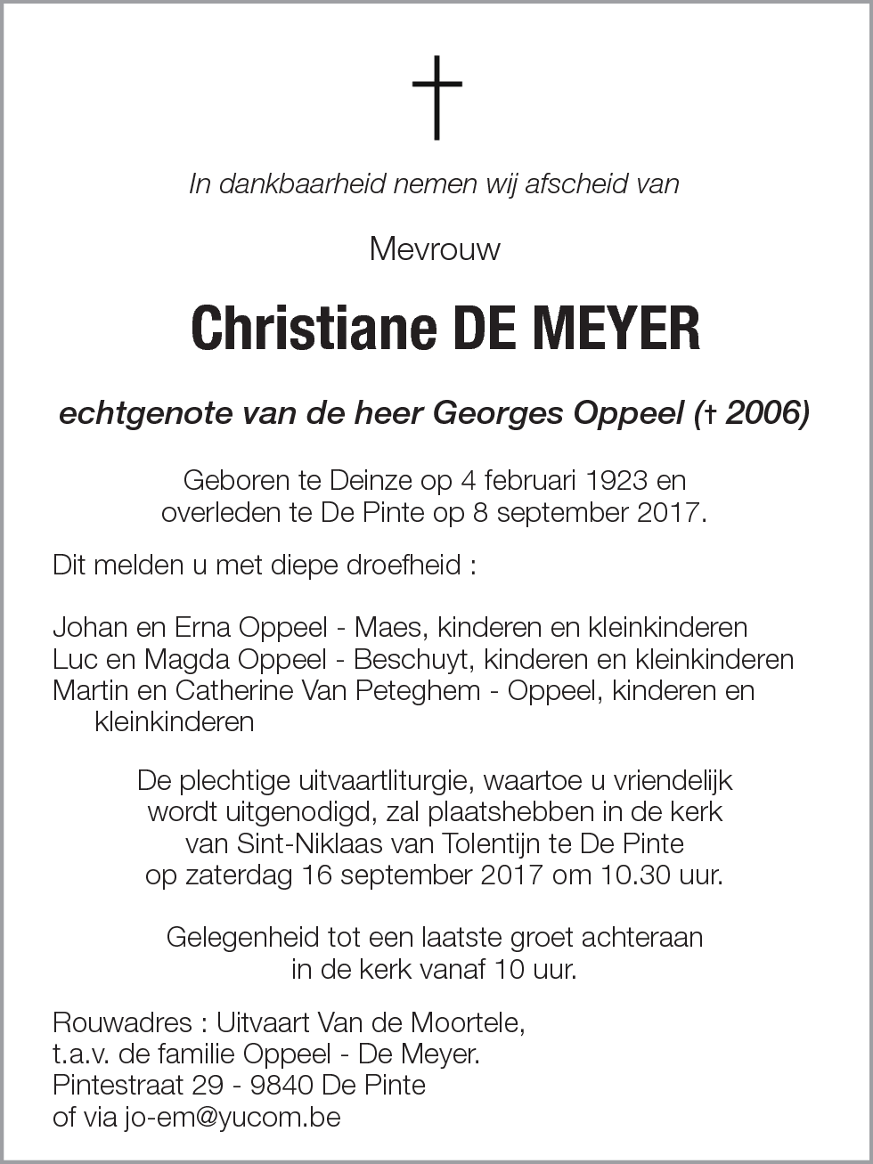 Christiane De Meyer