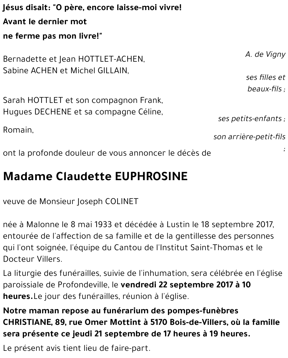Claudette EUPHROSINE