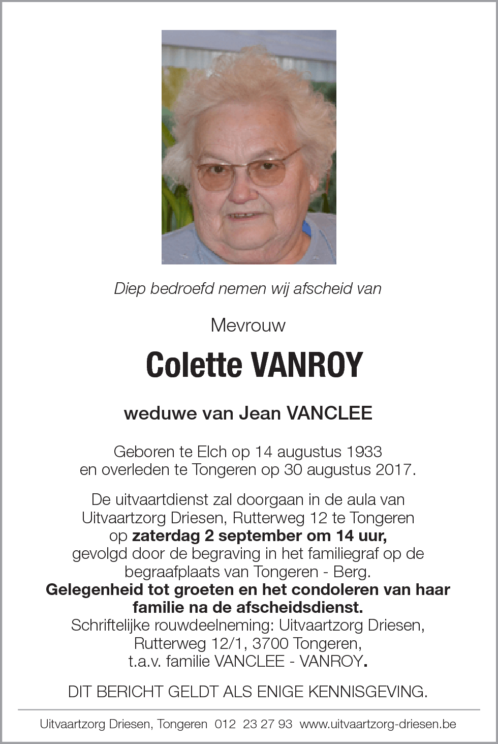 Colette VANROY