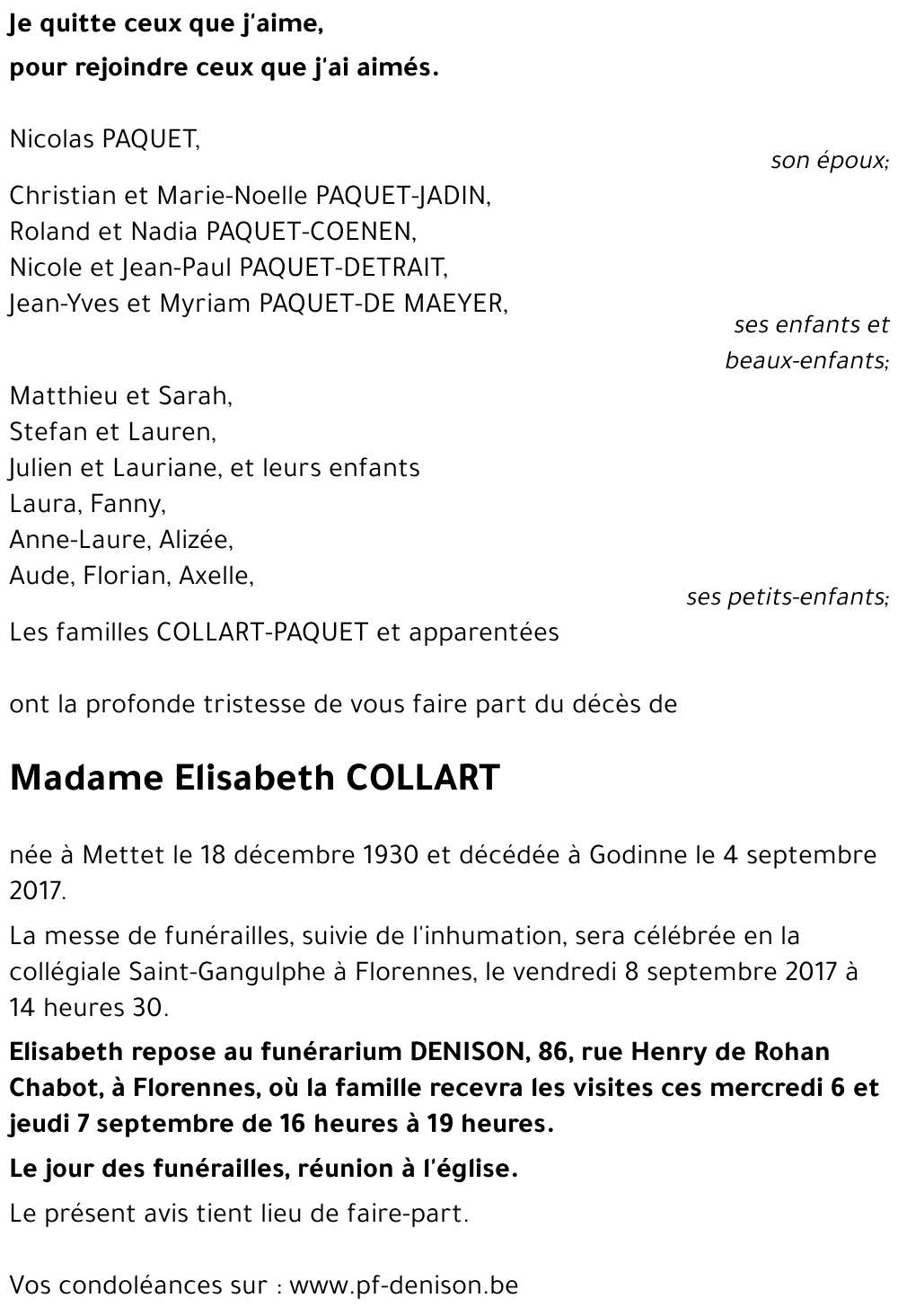 Elisabeth COLLART