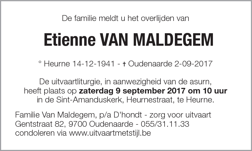 Etienne Van Maldegem