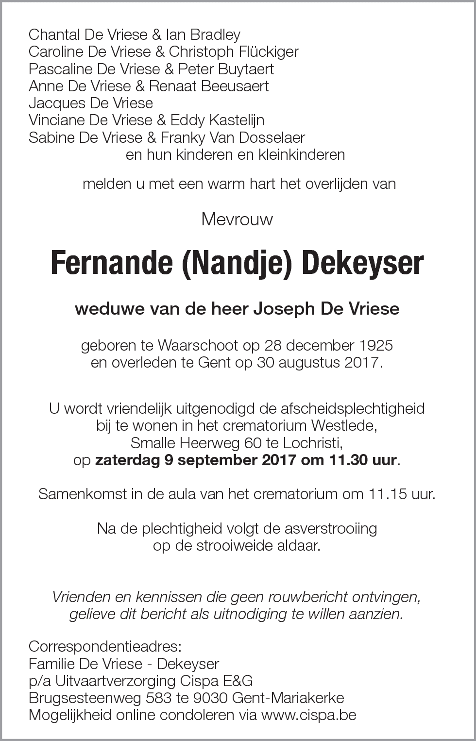 Fernande Dekeyser